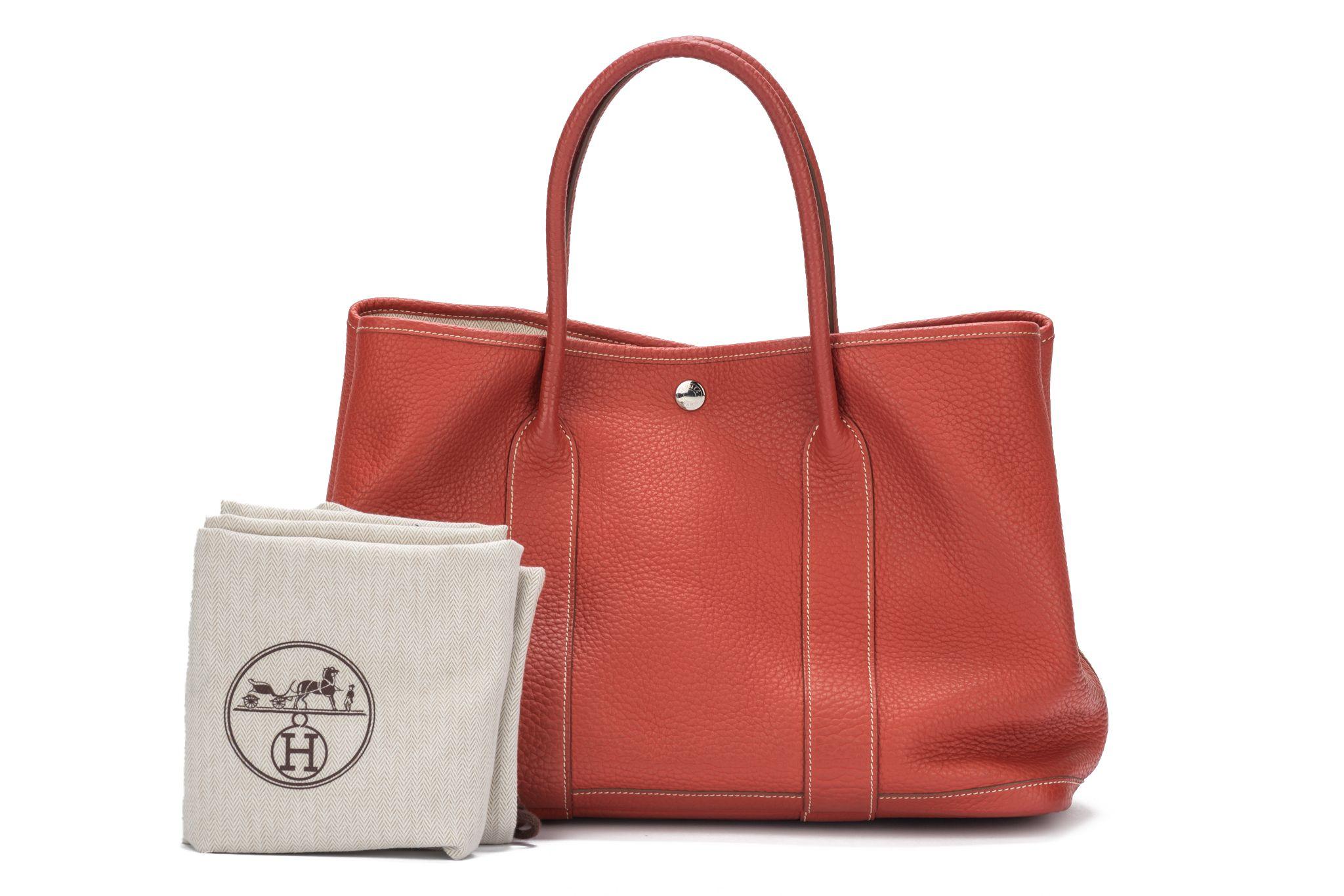 Hermès Large Garden Party Bag Sanguine en vente 10