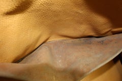 Hermès Large Mustard Yellow/Brown Tan Distressed Zombie Birkin 40 s331h49