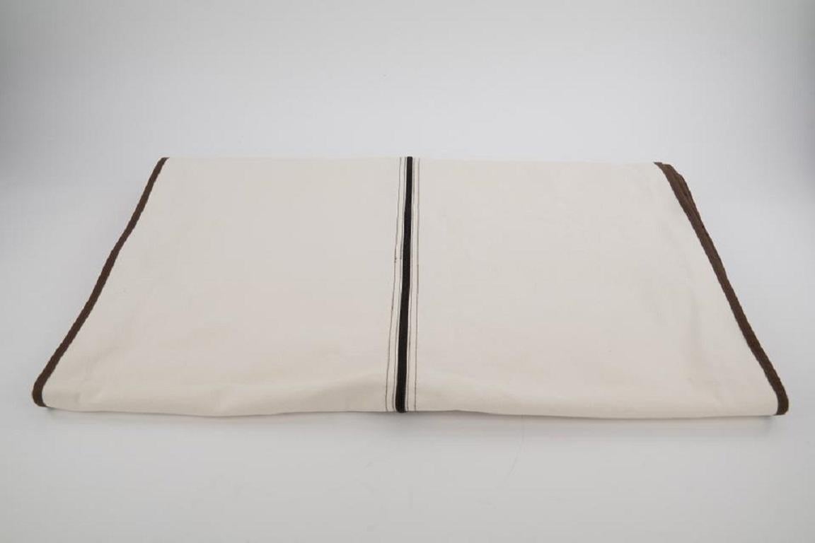 Black Hermes Large Orange Logo Box with Toile Canvas Garment Bag 310her222 For Sale
