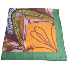 HERMES Large Shawl in Multicolor Cashmere and Silk