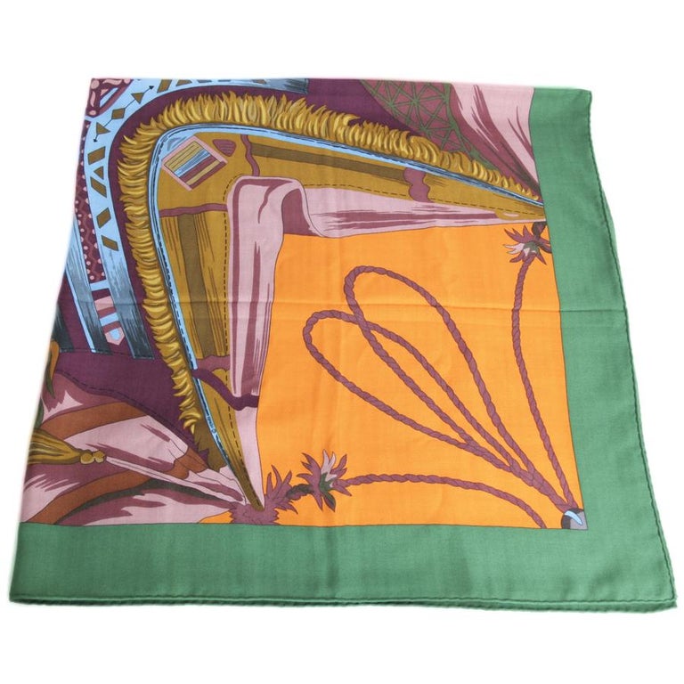 HERMES Large Shawl in Multicolor Cashmere and Silk For Sale at 1stDibs