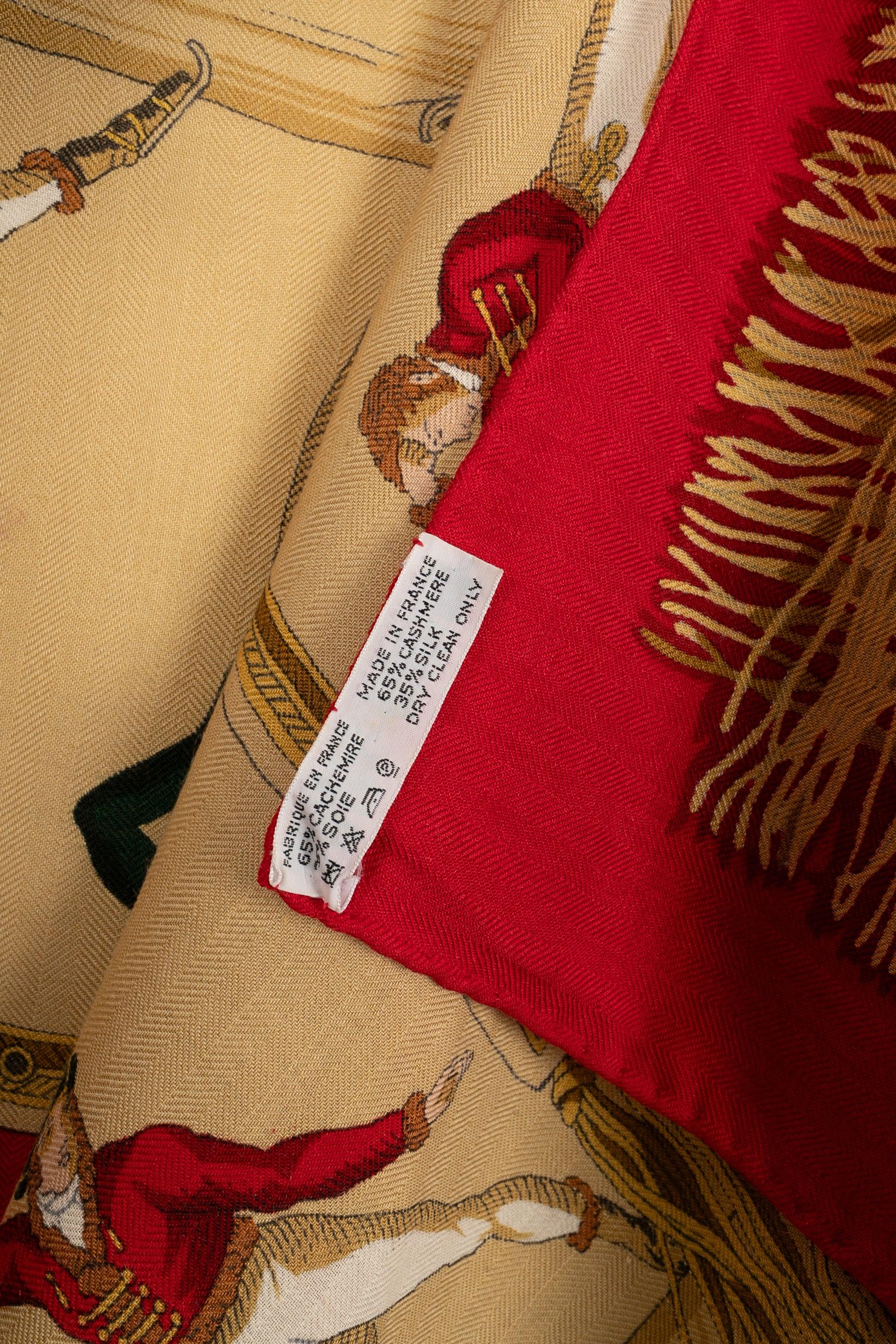 Hermès Large Silk and Cashmere Stole 'Cold Pleasure', 1955 2