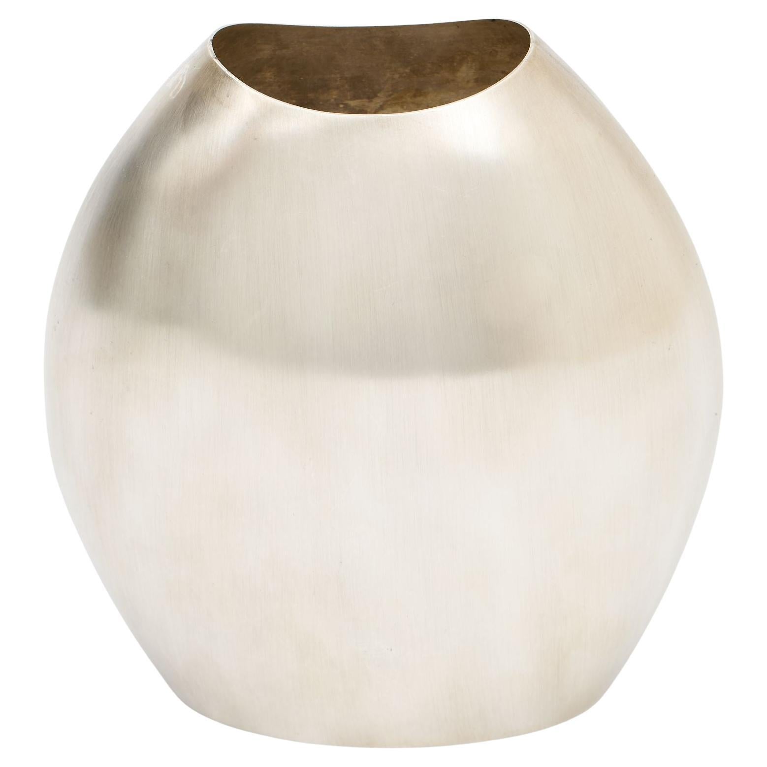 Hermès Large Silver Plate Petal Vase