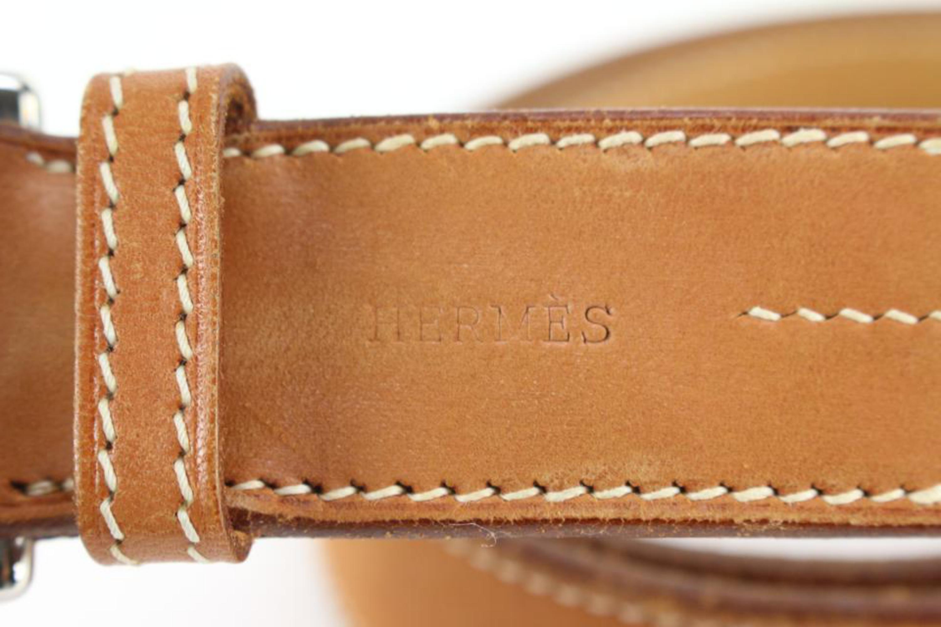 Hermès Large Size 85 Tan Natural Leather Belt 84h56s 5