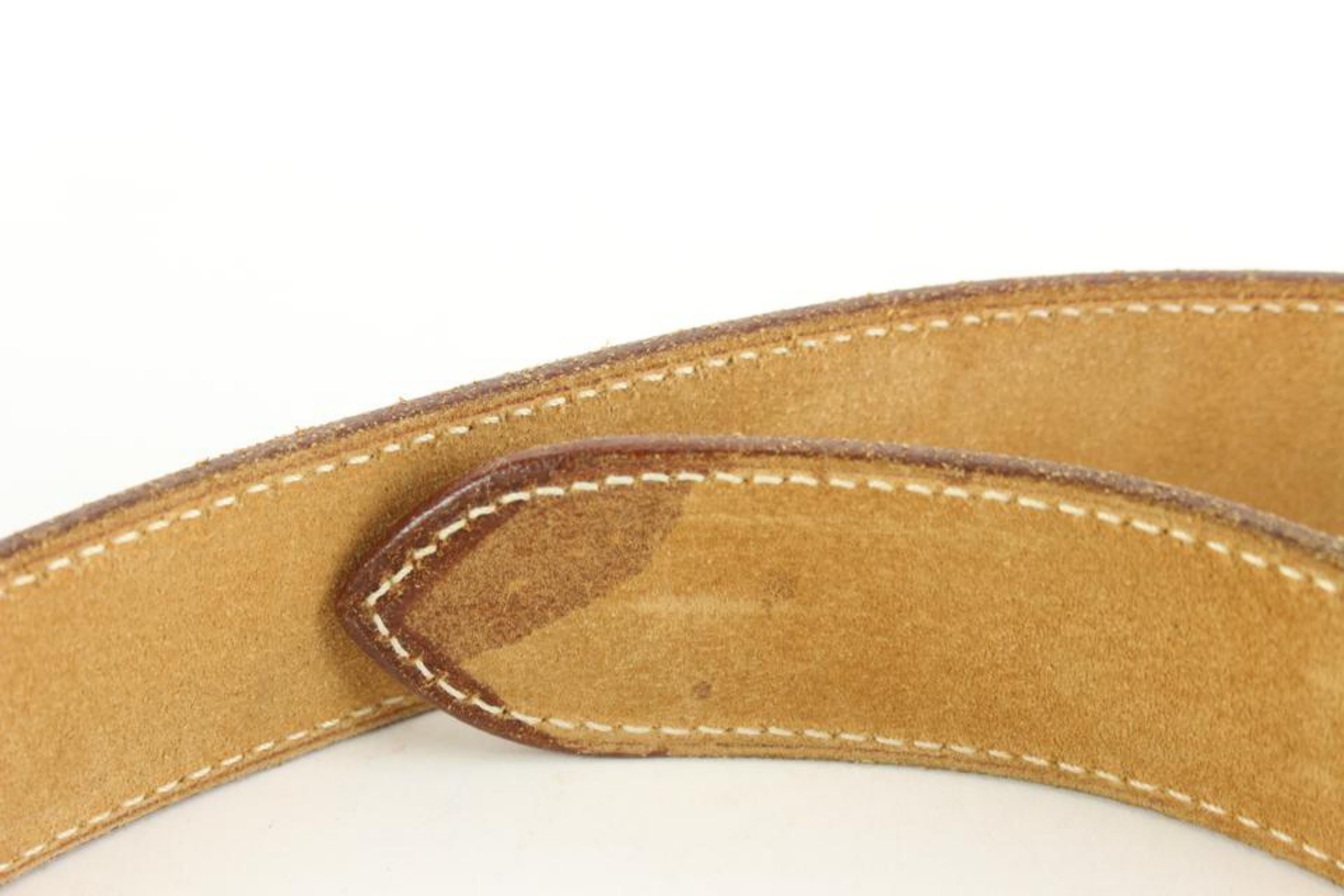 Hermès Large Size 85 Tan Natural Leather Belt 84h56s 2
