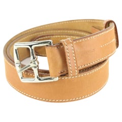 Hermès Große Größe 85 Tan Naturleder Gürtel 84h56s