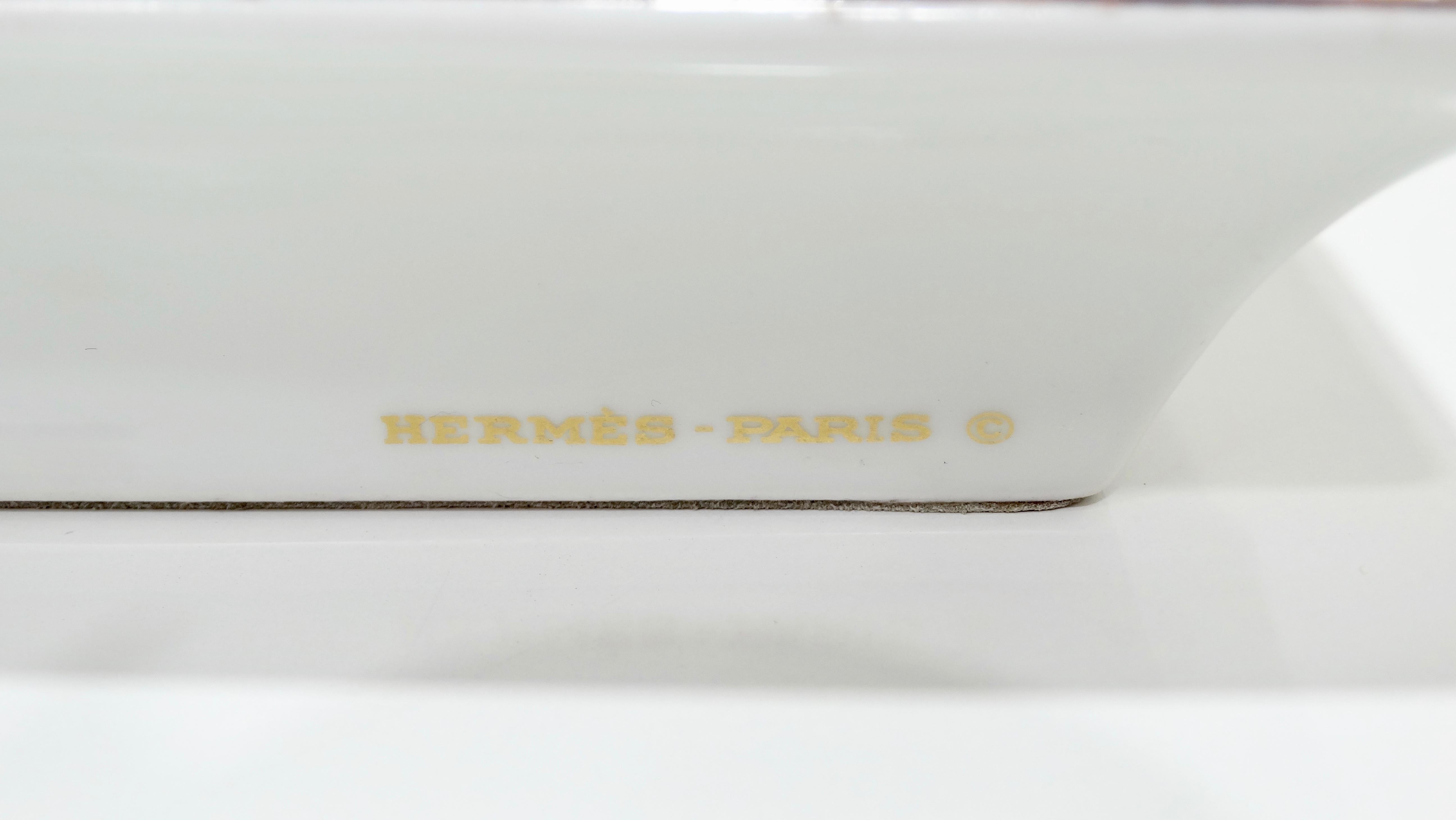 Beige Hermés Late 20th Century Caléche Porcelain Tray 