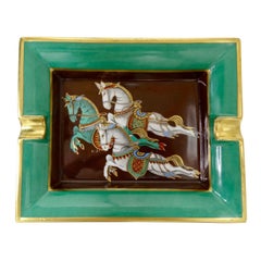 Hermés Late 20th Century Cheval Horse Porcelain Tray 