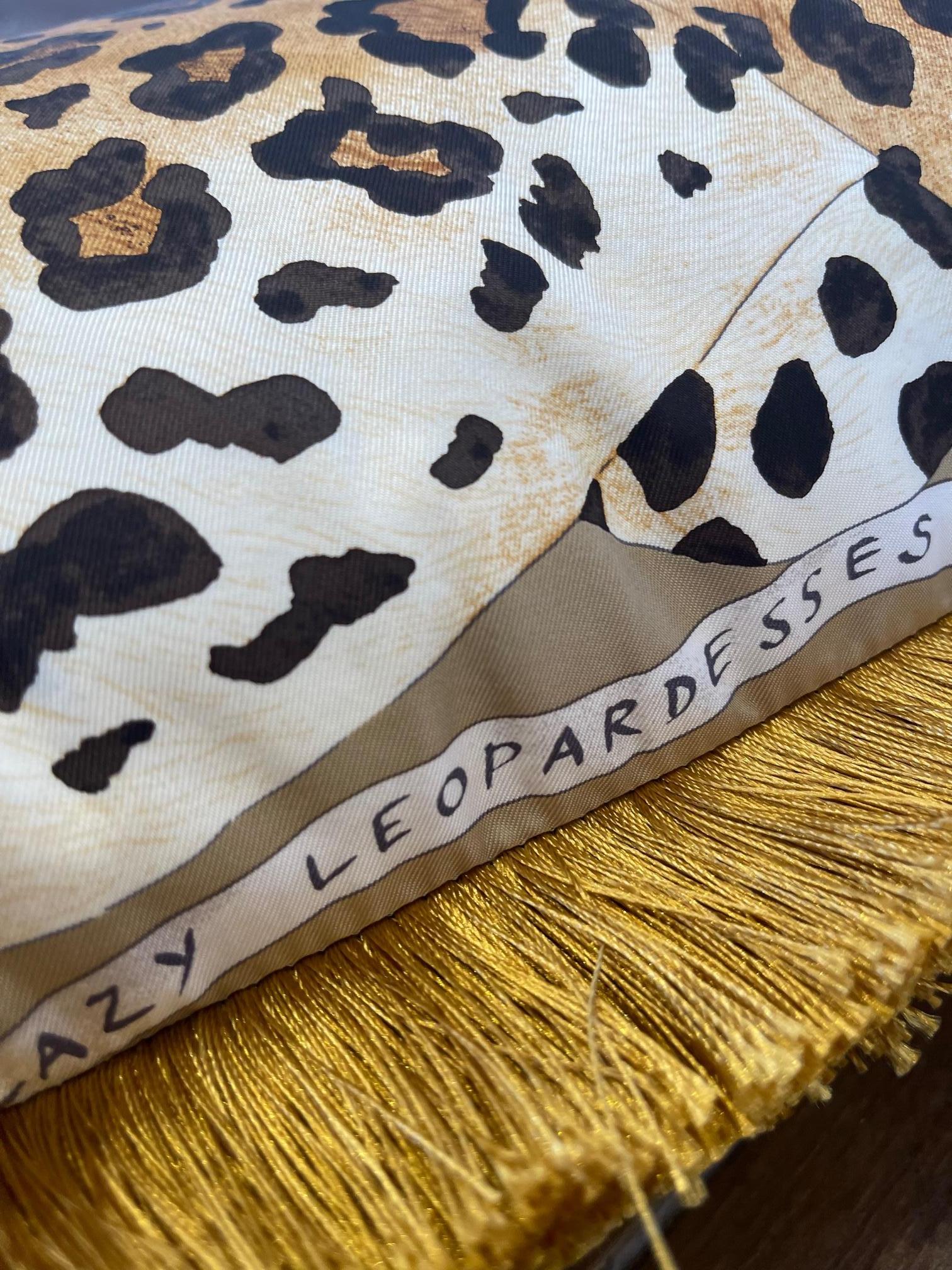 American Hermes Lazy Leopardesses Luxury Pillow  For Sale