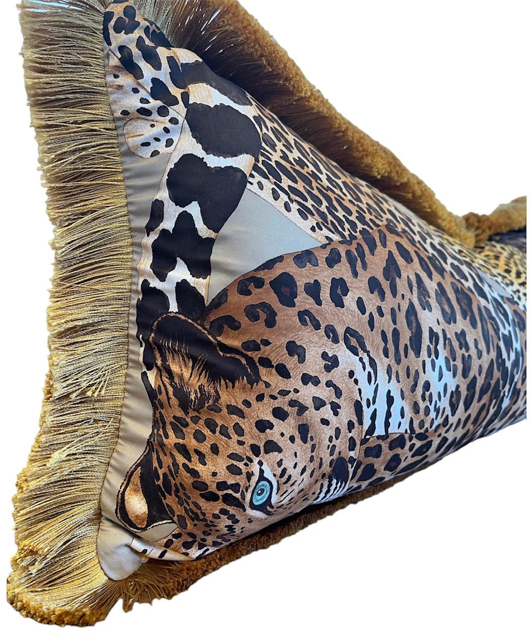 Hermes Lazy Leopardesses Luxury Pillow  For Sale 1