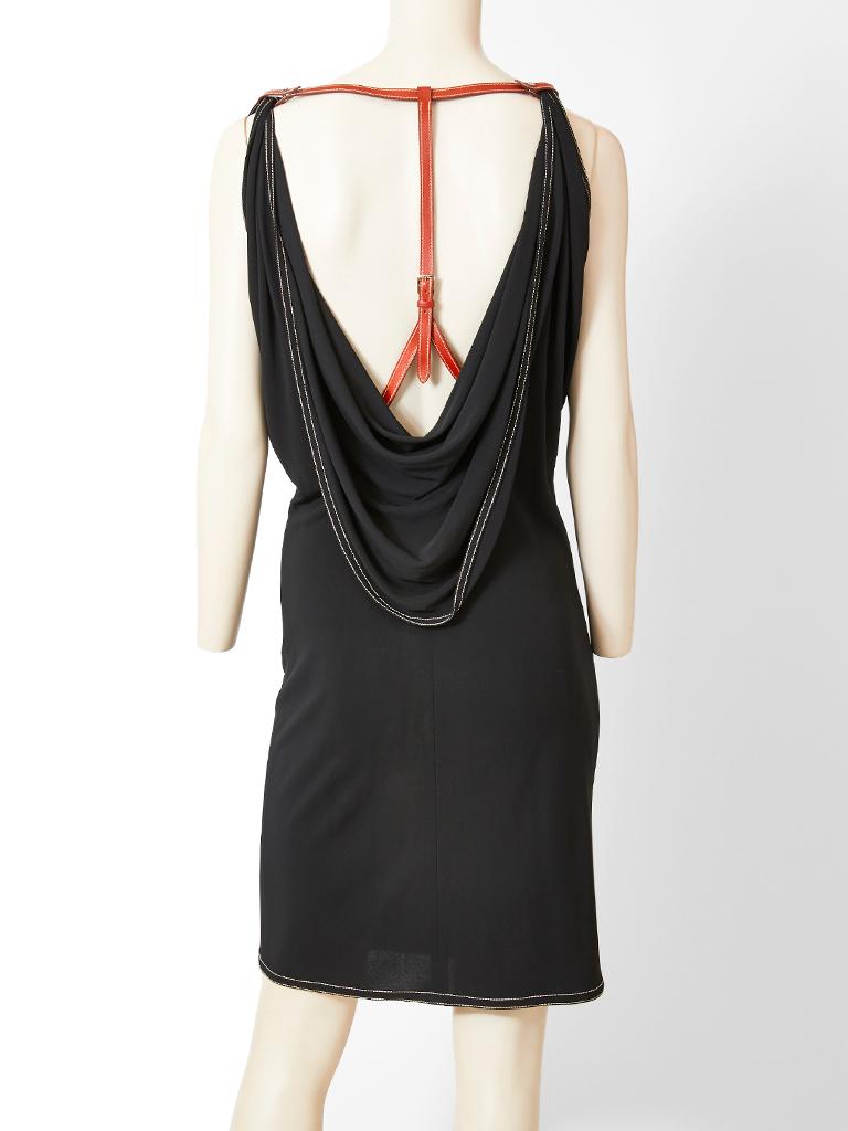 Hermes LBD with Leather Harness Detail In Good Condition In New York, NY