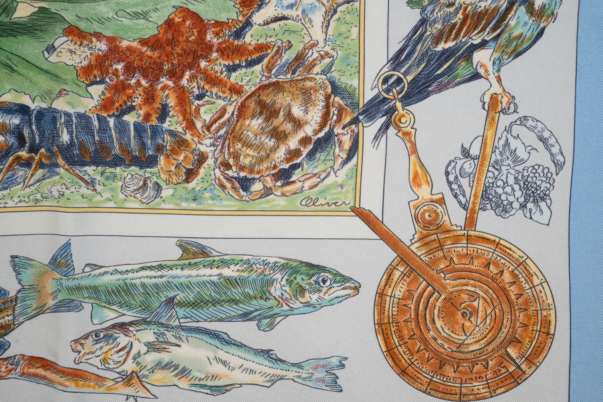 Foulard en soie de collection Hermès 