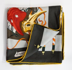 Hermes Le Carnaval De Venise by H de Watrigant Silk Scarf