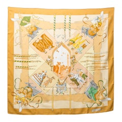 Hermes Le Carnaval De Venise by H de Watrigant  Silk Scarf