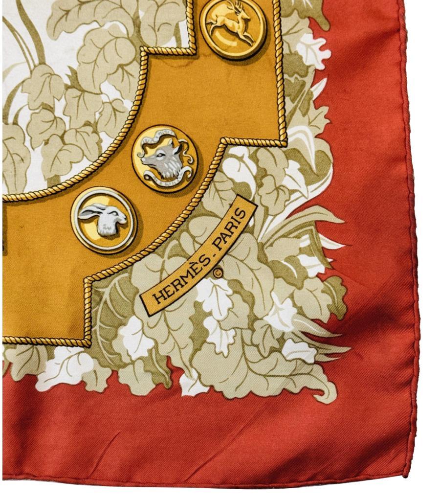 Hermes 'Le Debuche' Silk Scarf By Charles Hallo In Fair Condition In London, GB