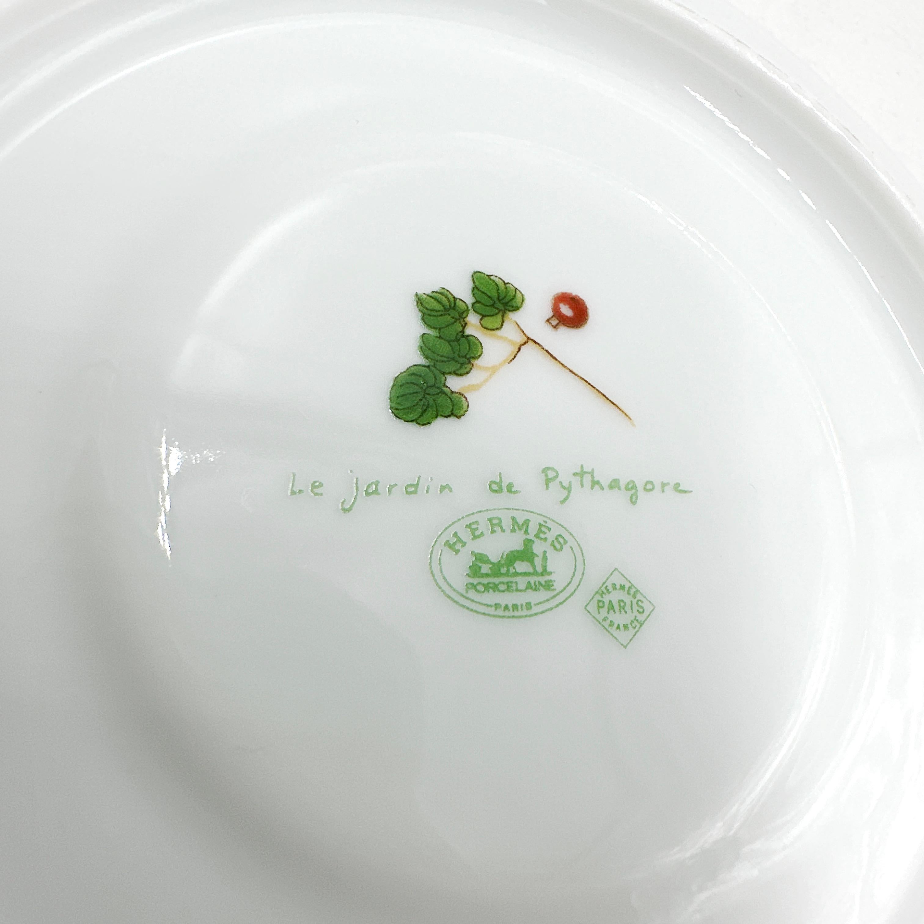 HERMES Le Jardin de Pythagore 6 Piece Porcelain Tea Set 4