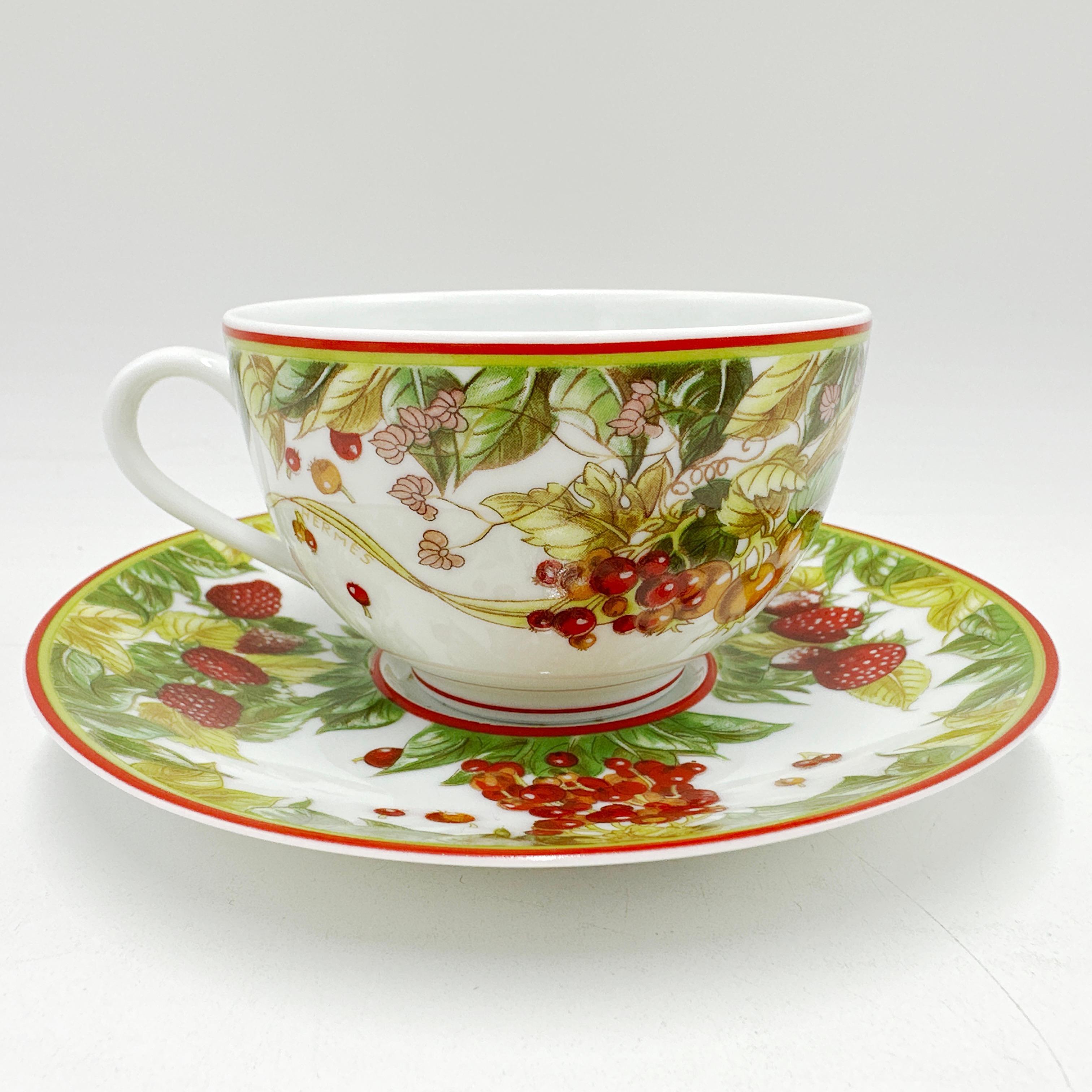 HERMES Le Jardin de Pythagore 6 Piece Porcelain Tea Set 8