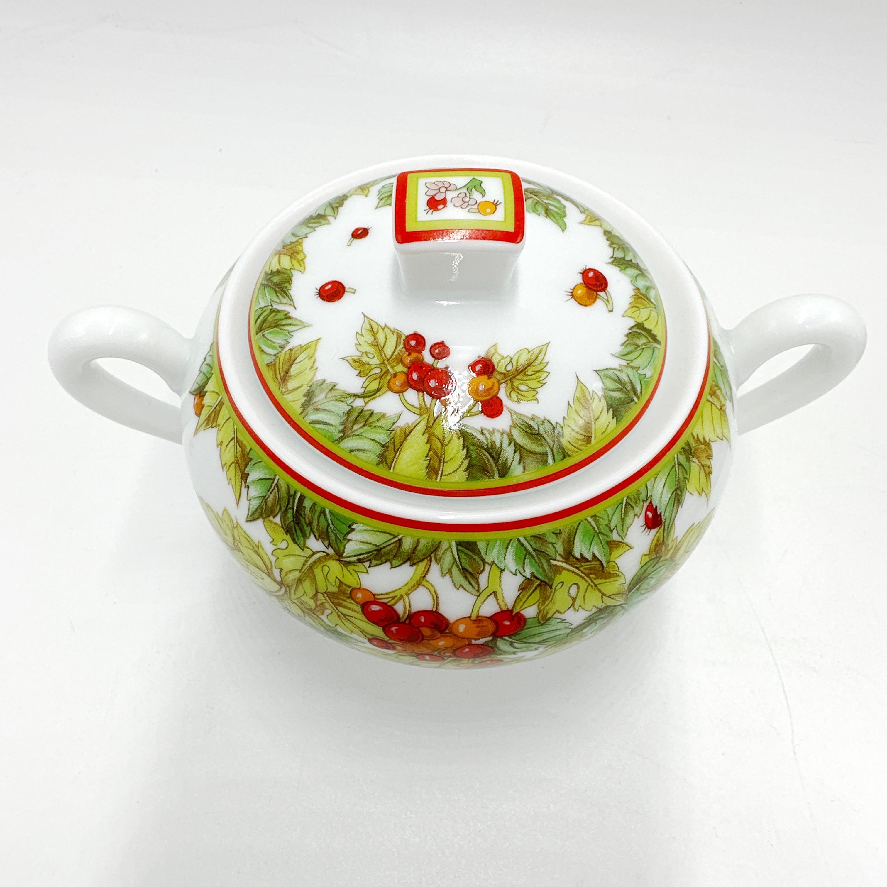 HERMES Le Jardin de Pythagore 6 Piece Porcelain Tea Set 2