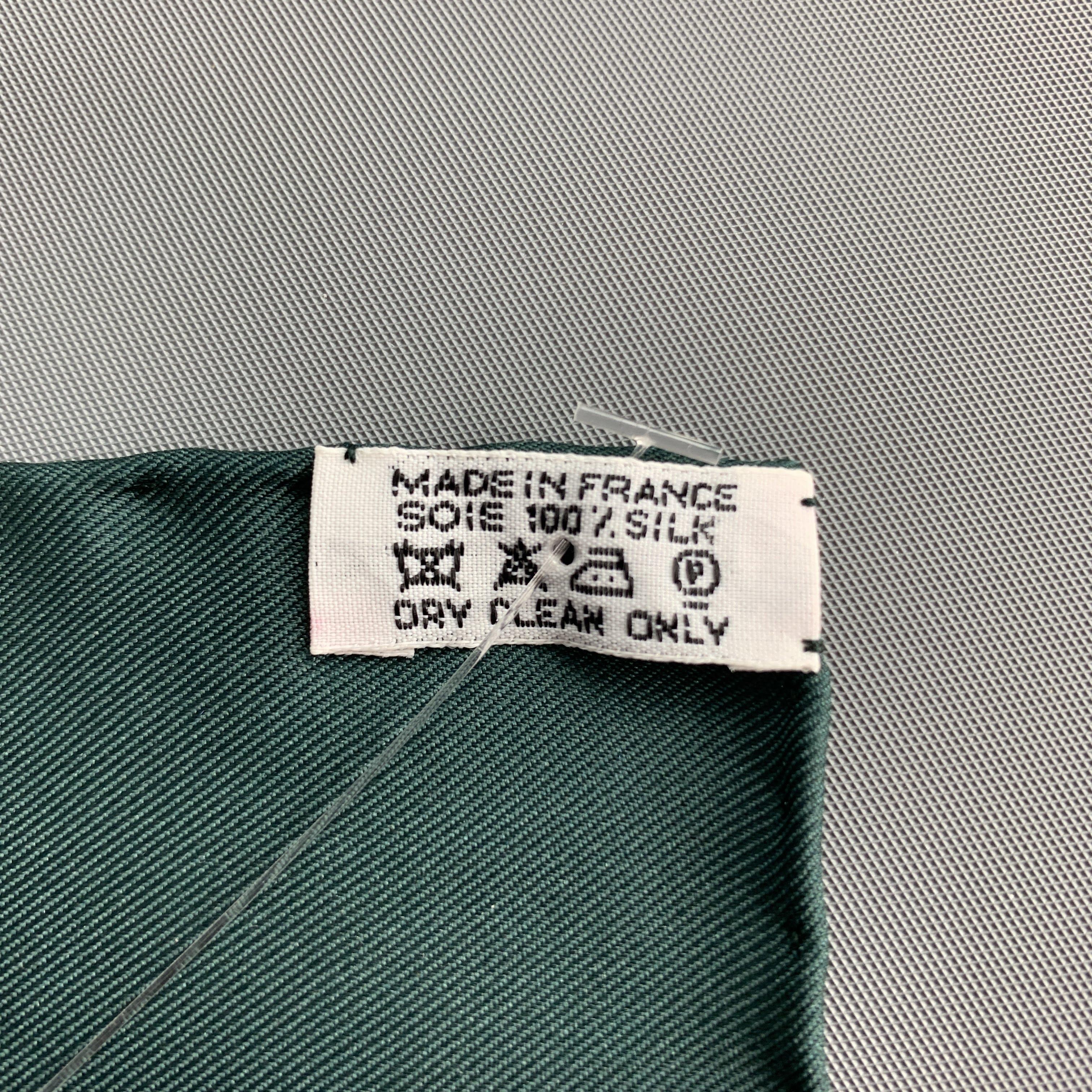 Men's HERMES Le Monde du Polo Silk Pocket Square