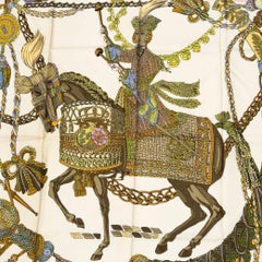Hermès 'Le Mors à la Conétable' Silk Carré Scarf