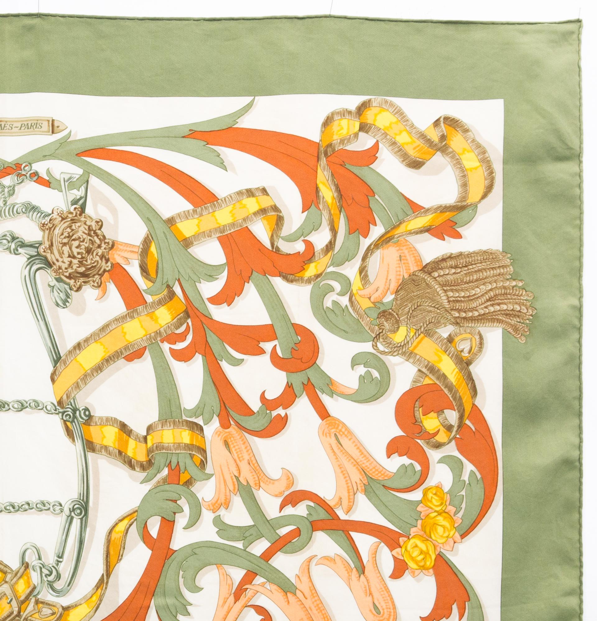Hermes Le Mors A La Conetable Silk Scarf In Good Condition In Paris, FR