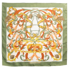 Used Hermes Le Mors A La Conetable Silk Scarf