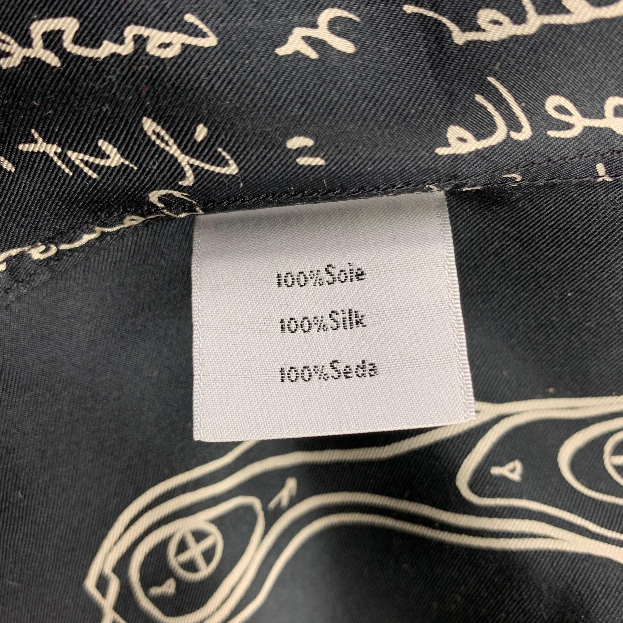 HERMES Le Pegase d'Hermes by Christian Renonciat Size L Black & Beige Shirt 3