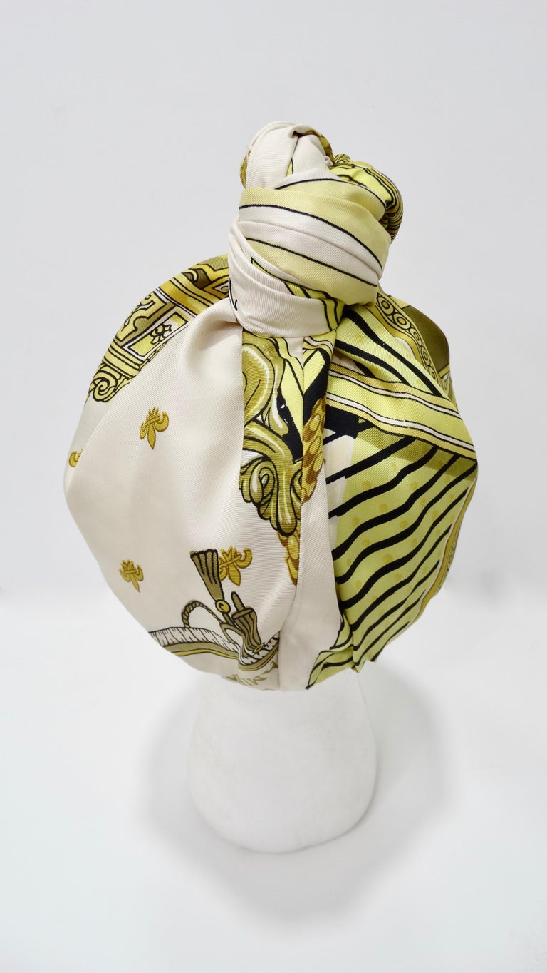 Hermés "Le Soleil Royal" Silk Turban For Sale at 1stDibs