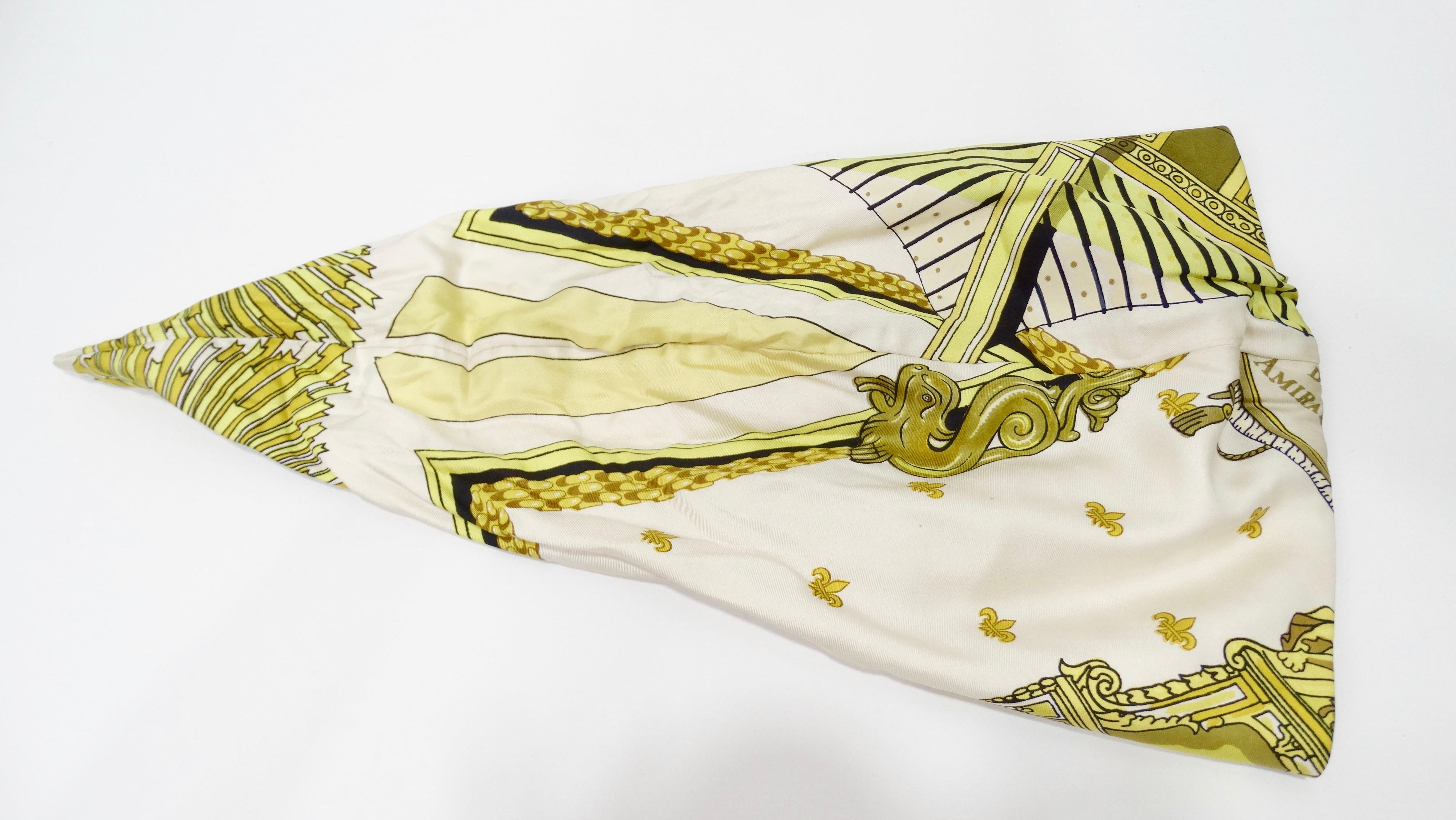 Turban Hermès Le Soleil Royal en soie  Unisexe en vente