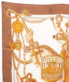 Hermes Le Timbalier by F Heron Silk Scarf
