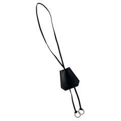 HERMES "Le Touquet" Key Holder in Black Leather