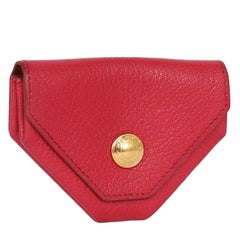 HERMES Le Van Quatre Coin Case in Red Leather