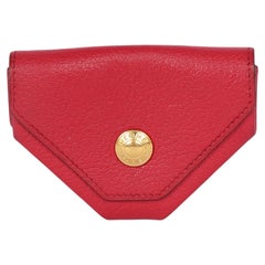 HERMES Le Van Quatre Coin Case in Red Leather