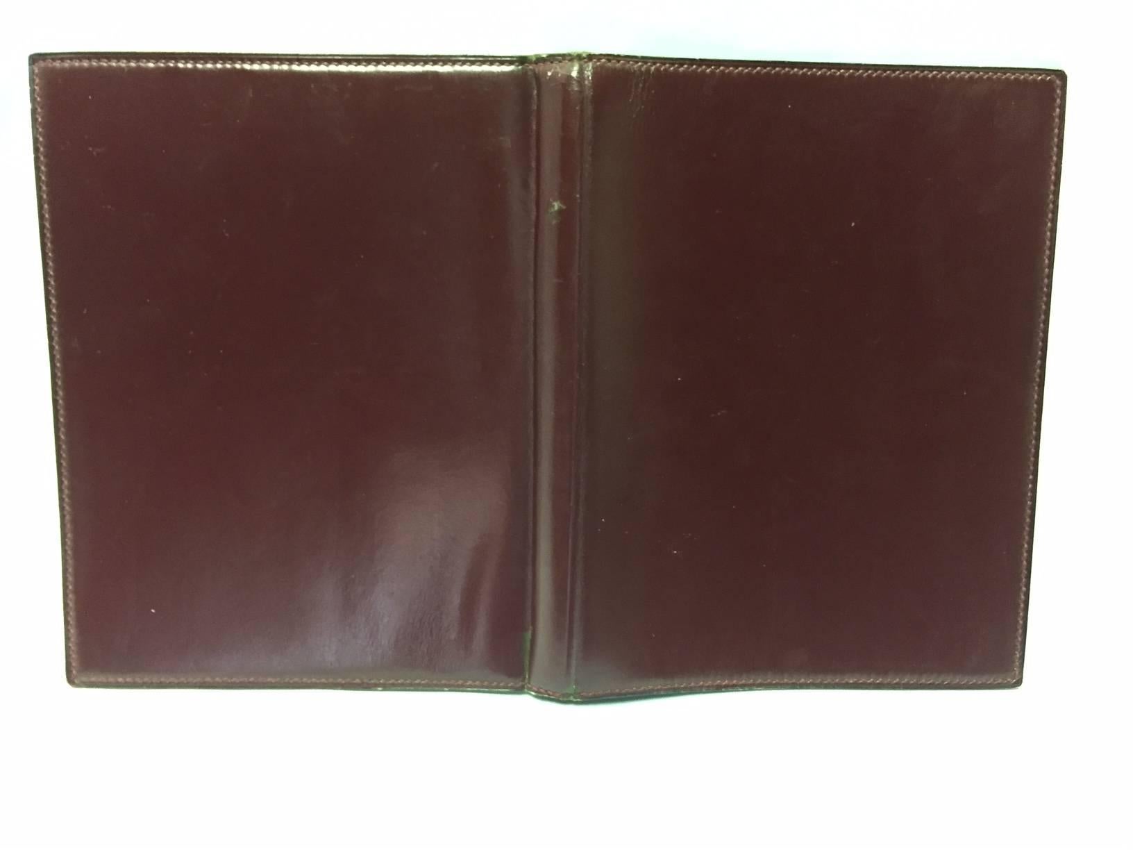 20th Century Hermes Leather Agenda Cover Day Planner For Sale