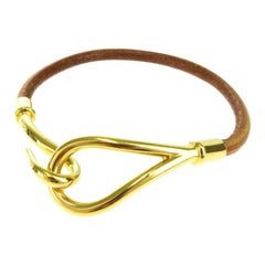 Hermes Leather and Gold Jumbo Hook Bracelet at 1stDibs | hermes hook  bracelet, hermes jumbo hook bracelet, hermes jumbo bracelet