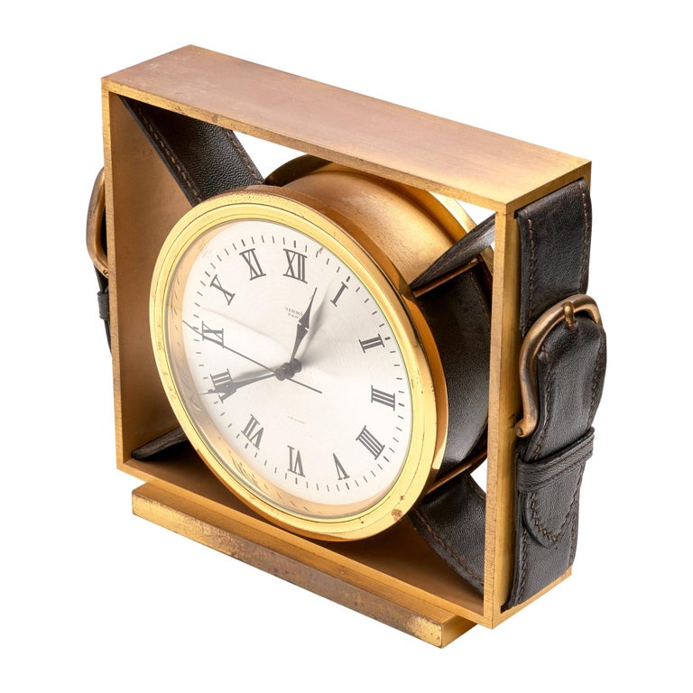 Hermes Leather Belt Buckle Clock For Sale at 1stDibs clock belt