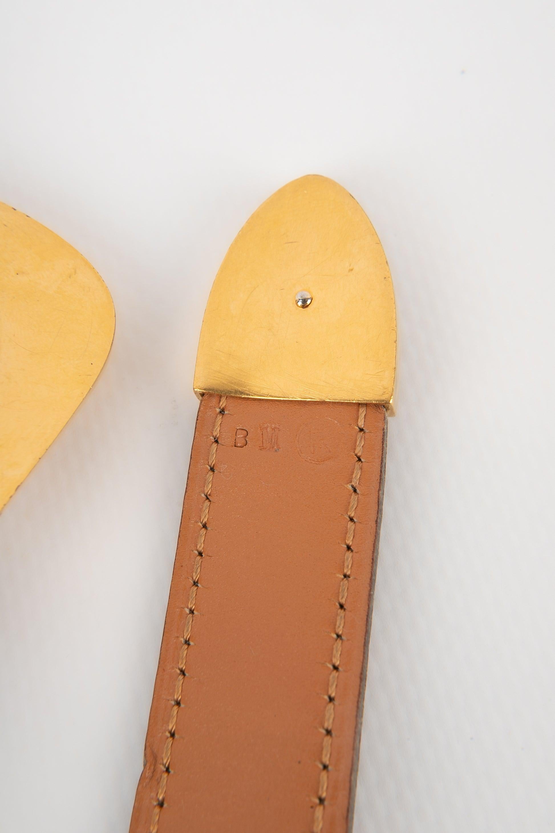 Hermès Leather Belt with Animal Prints For Sale 1