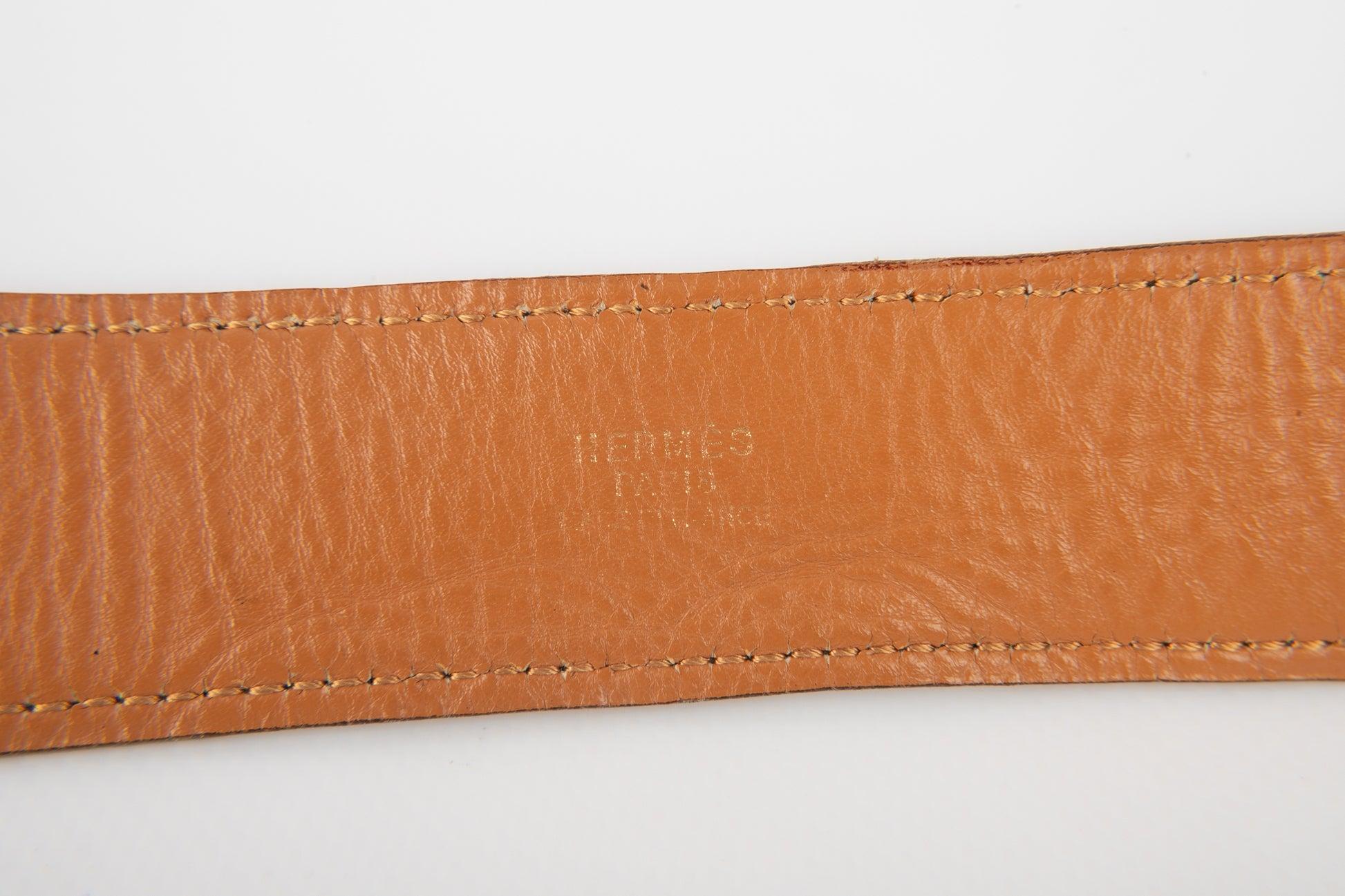 Hermès Leather Belt with Animal Prints For Sale 4