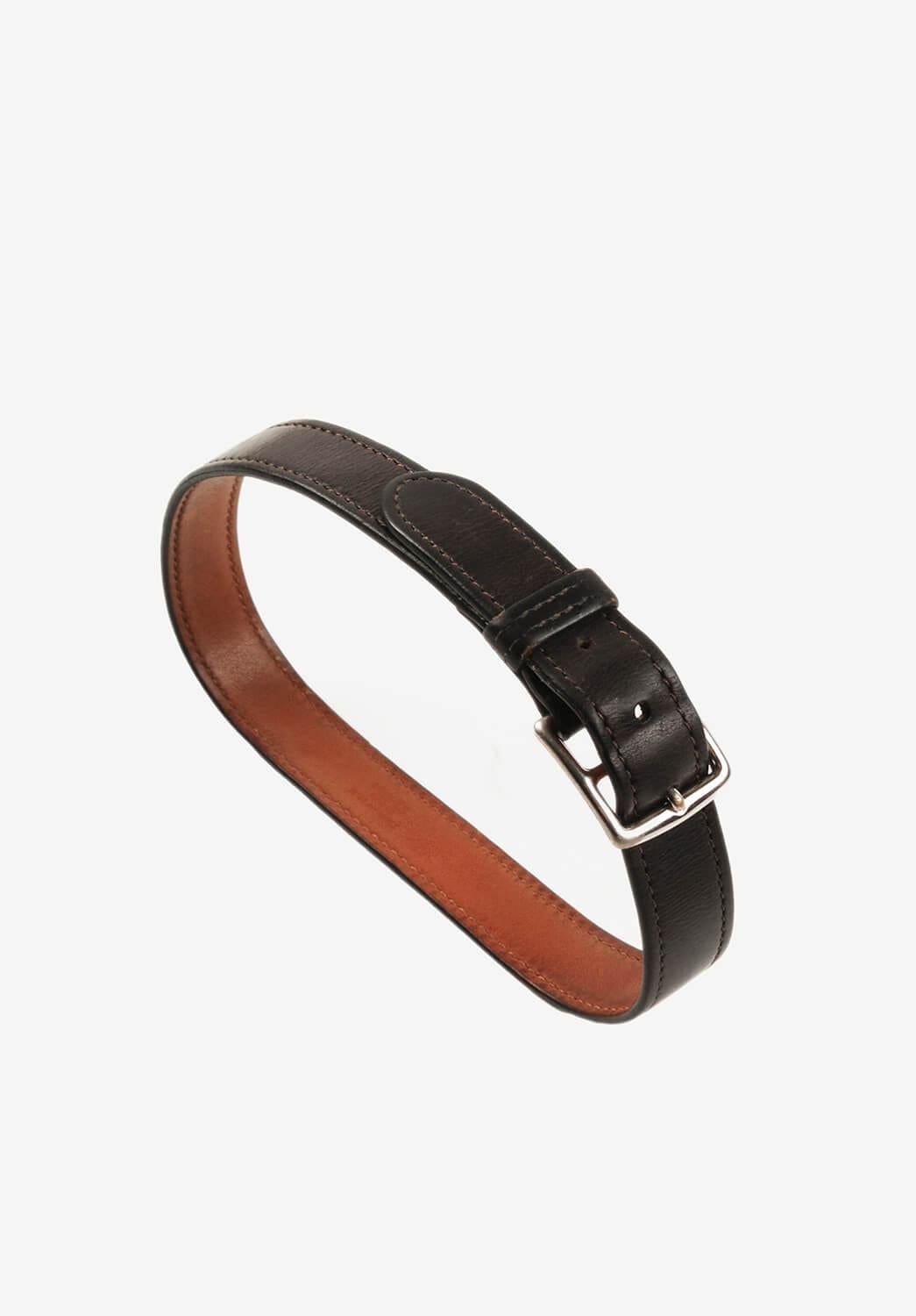 Black Hermes Leather bracelet Men / Women Unisex