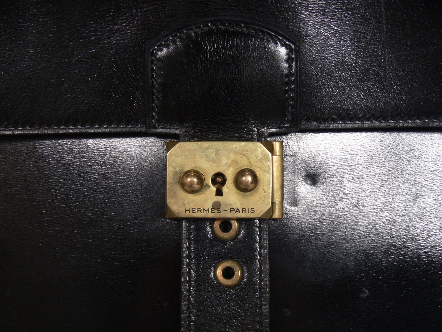 Hermes Leather Briefcase, Sac à Dépêches In Fair Condition In Atlanta, GA
