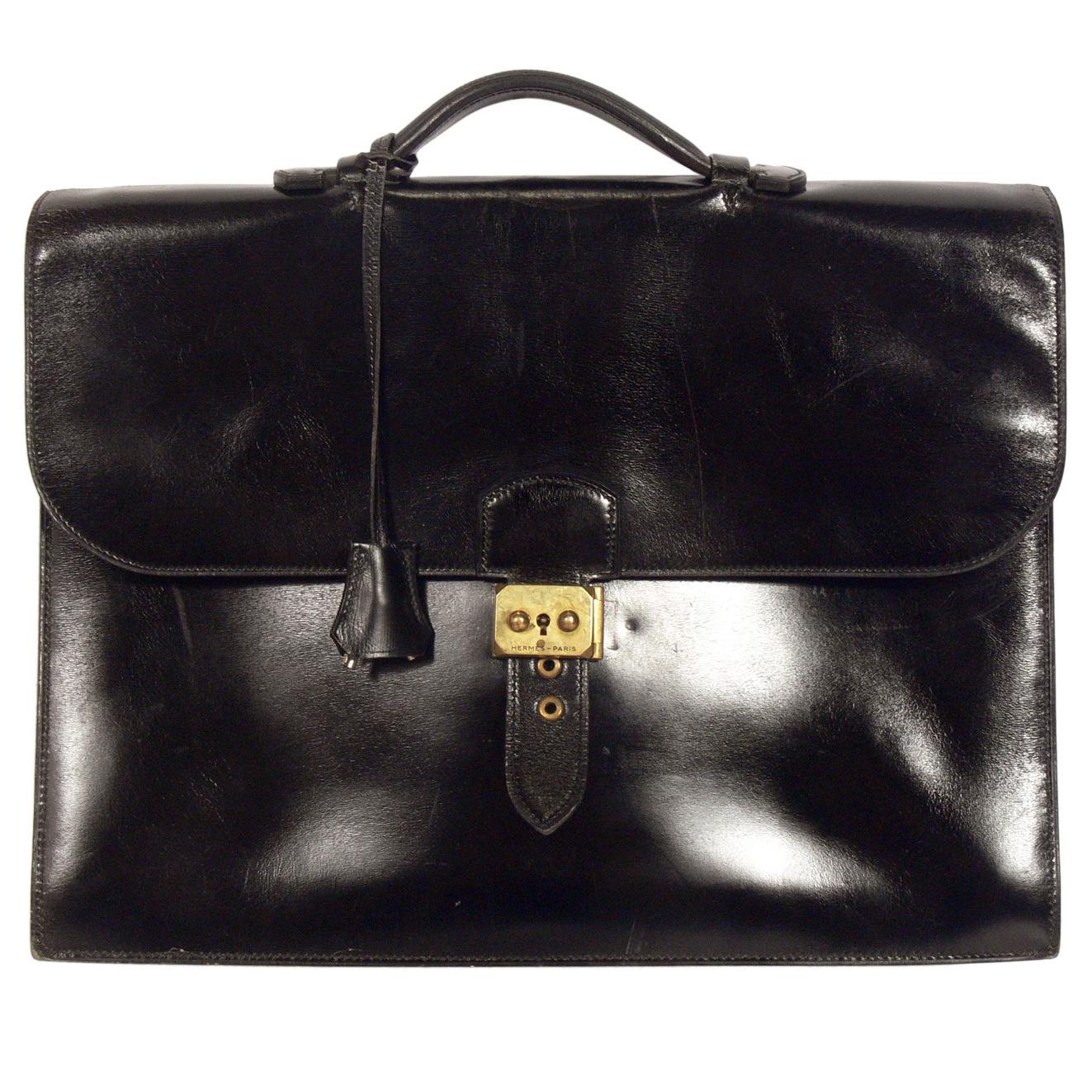 Hermes Leather Briefcase, Sac à Dépêches