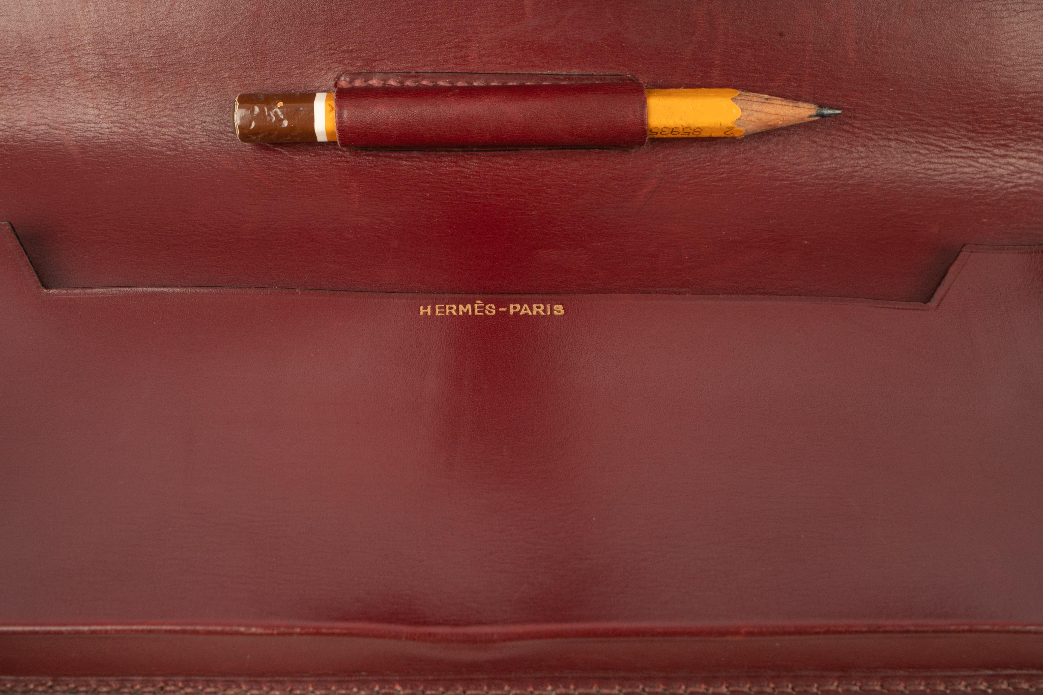 Hermès Kartenetui aus Leder im Angebot 5