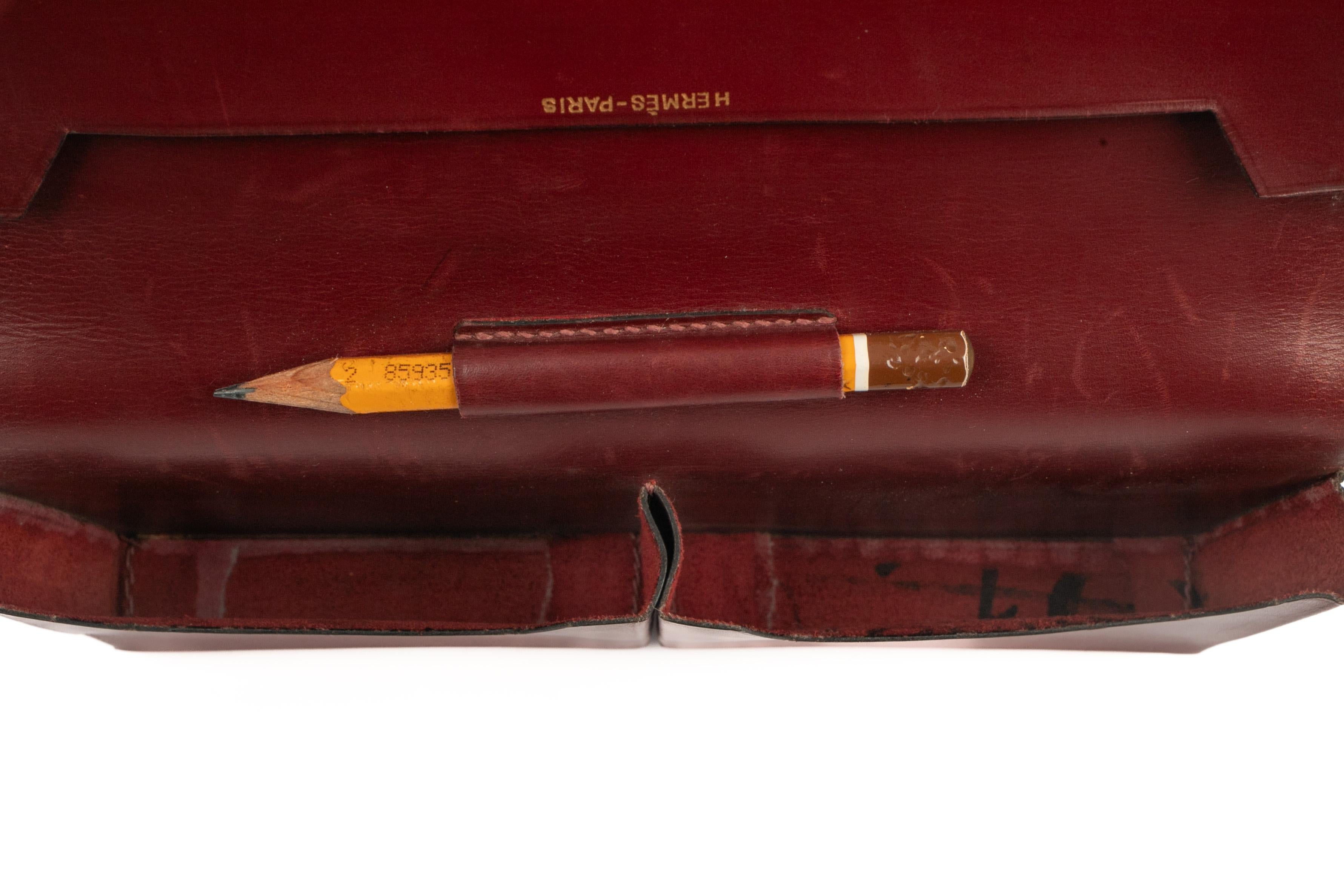 Hermès Kartenetui aus Leder im Angebot 6