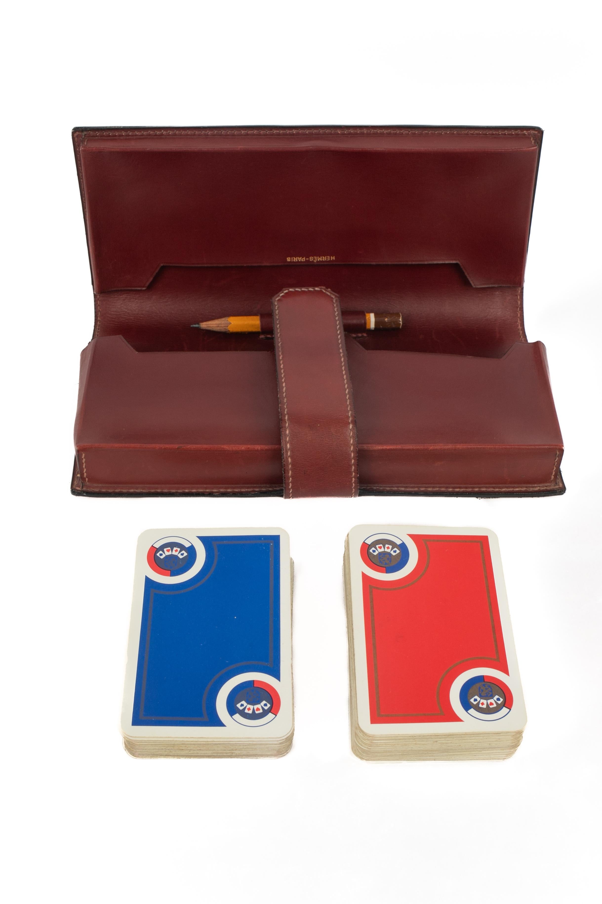 Hermès Kartenetui aus Leder im Angebot 7
