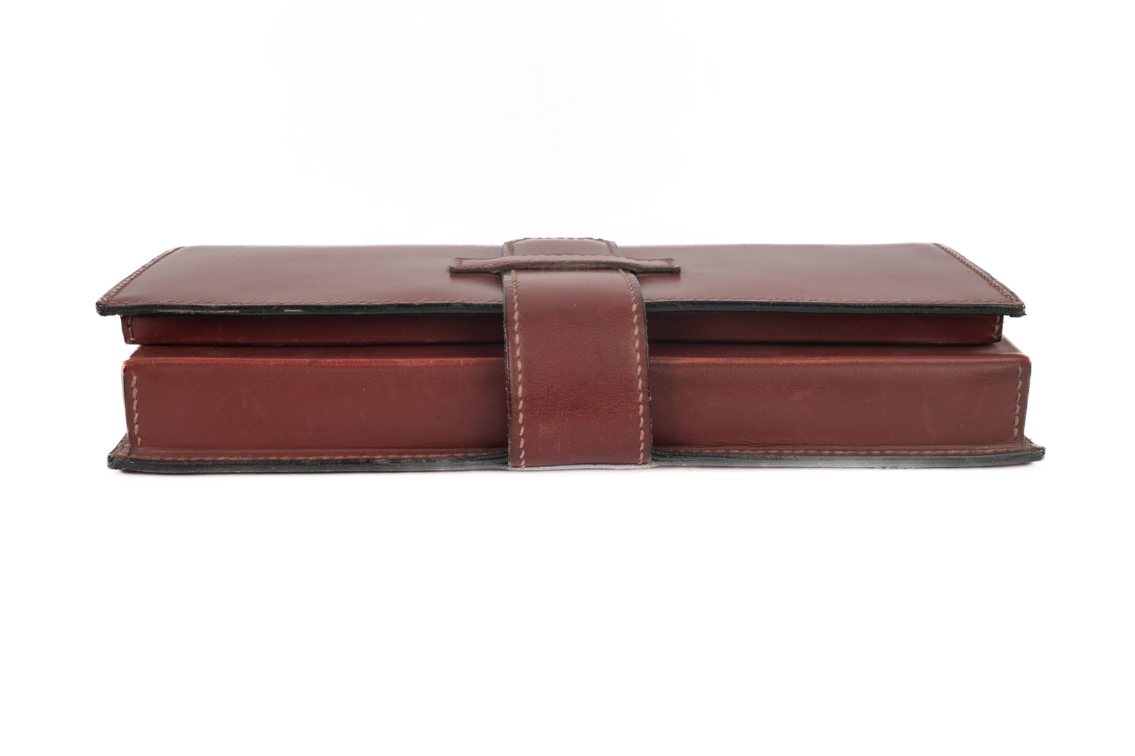 Hermès Kartenetui aus Leder im Angebot 1