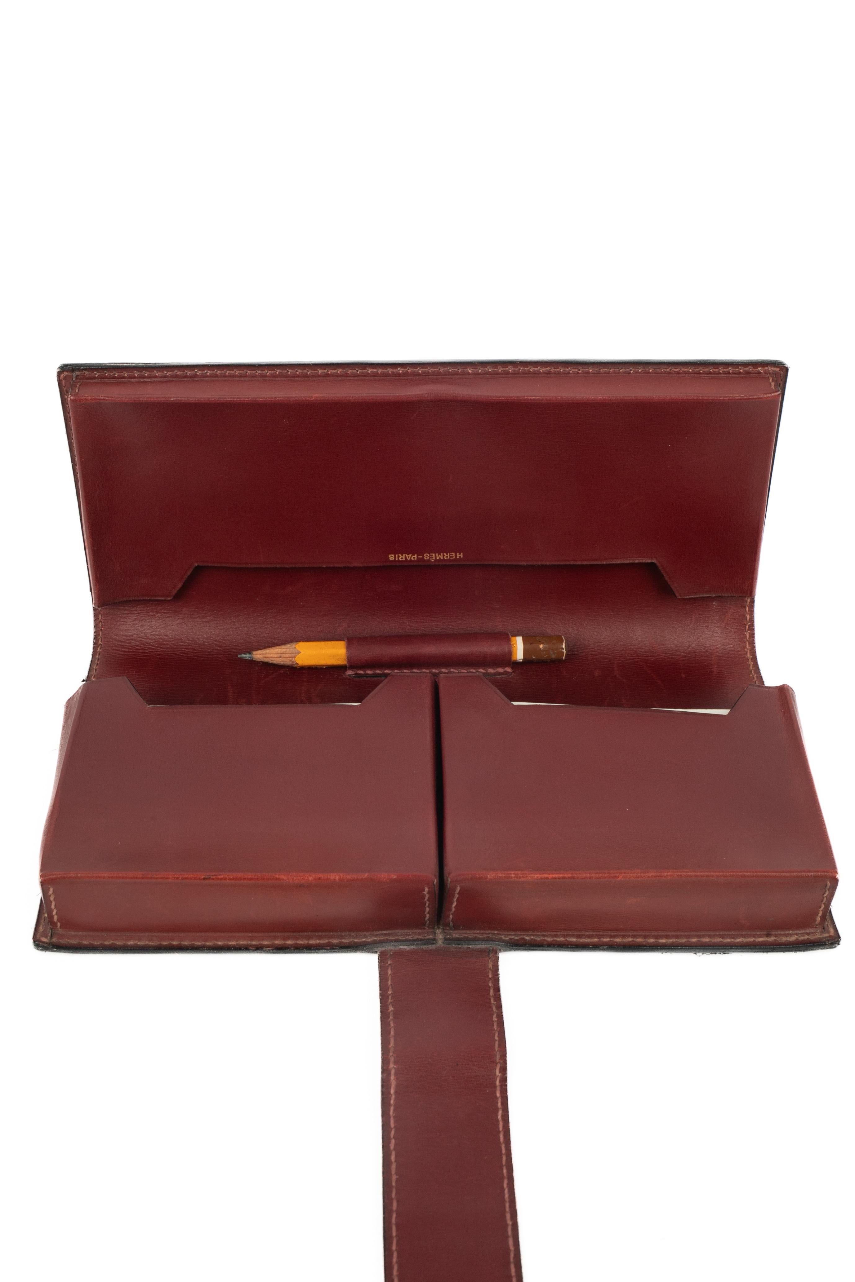 Hermès Kartenetui aus Leder im Angebot 4