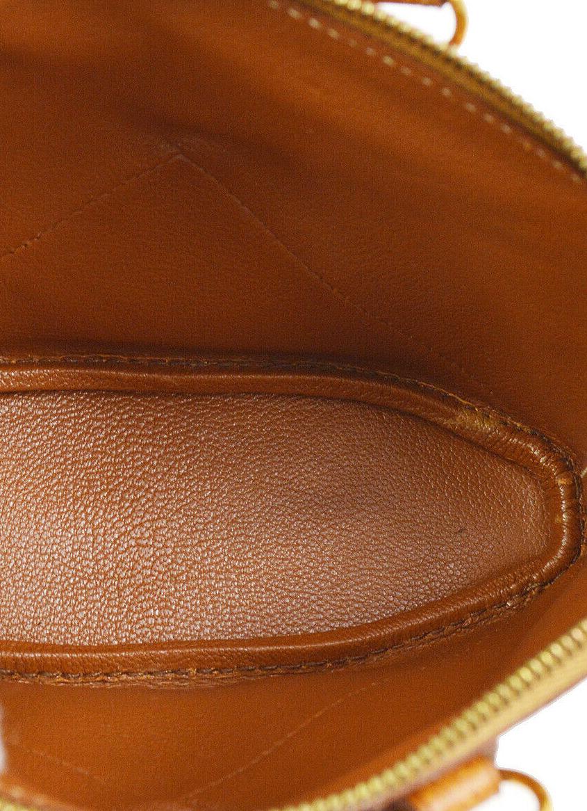 Hermes Leather Cognac Leather Gold Small Top Handle Satchel Shoulder Bag in Box 1