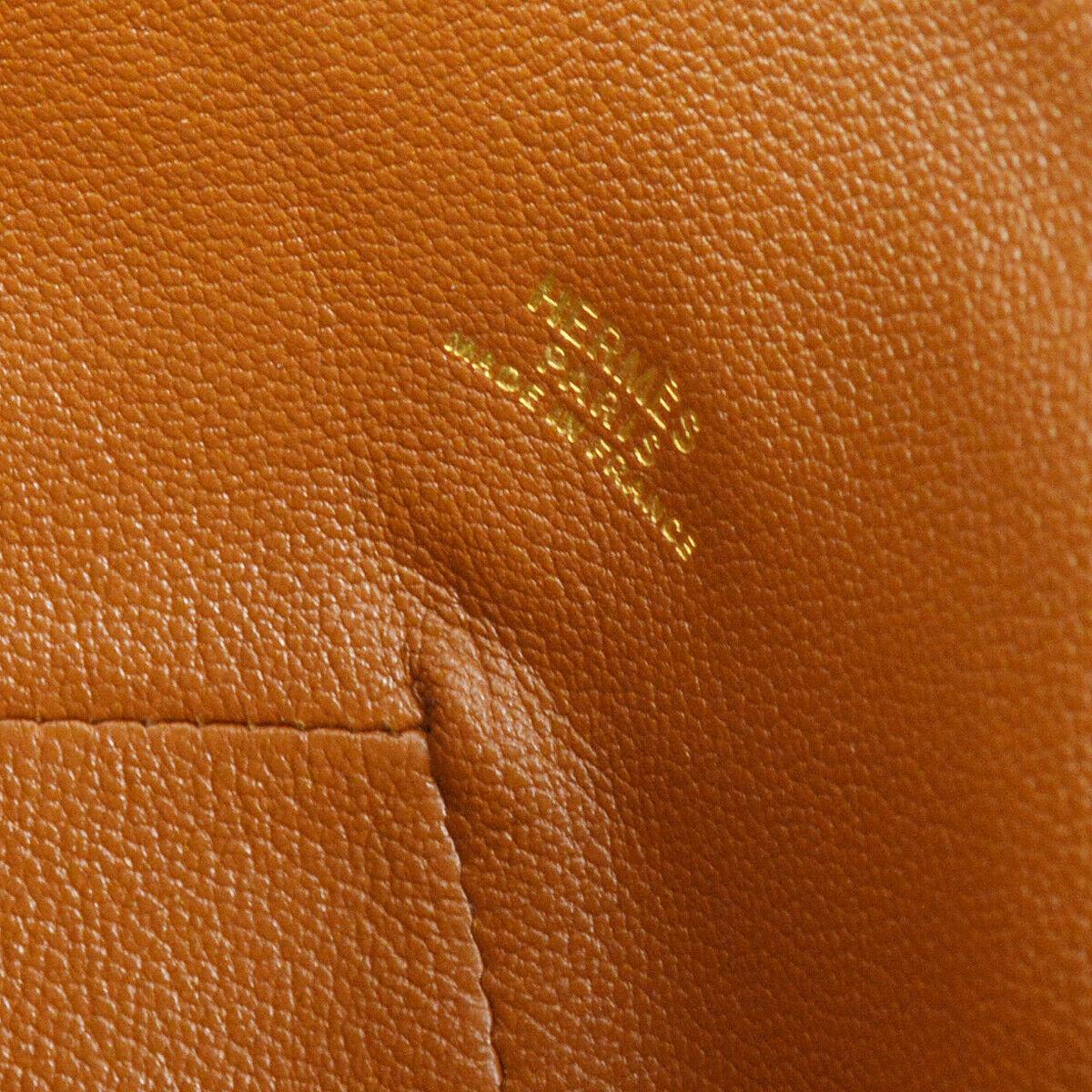 Hermes Leather Cognac Leather Gold Small Top Handle Satchel Shoulder Bag in Box 2