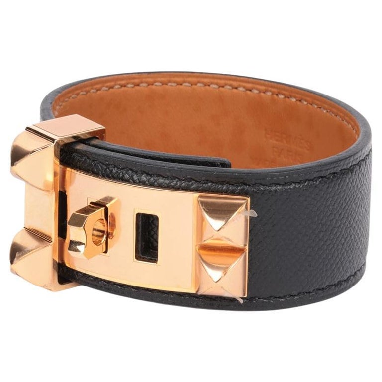 Sold at Auction: AN HERMES BLACK LEATHER BARENIA WATCH STRAP, size