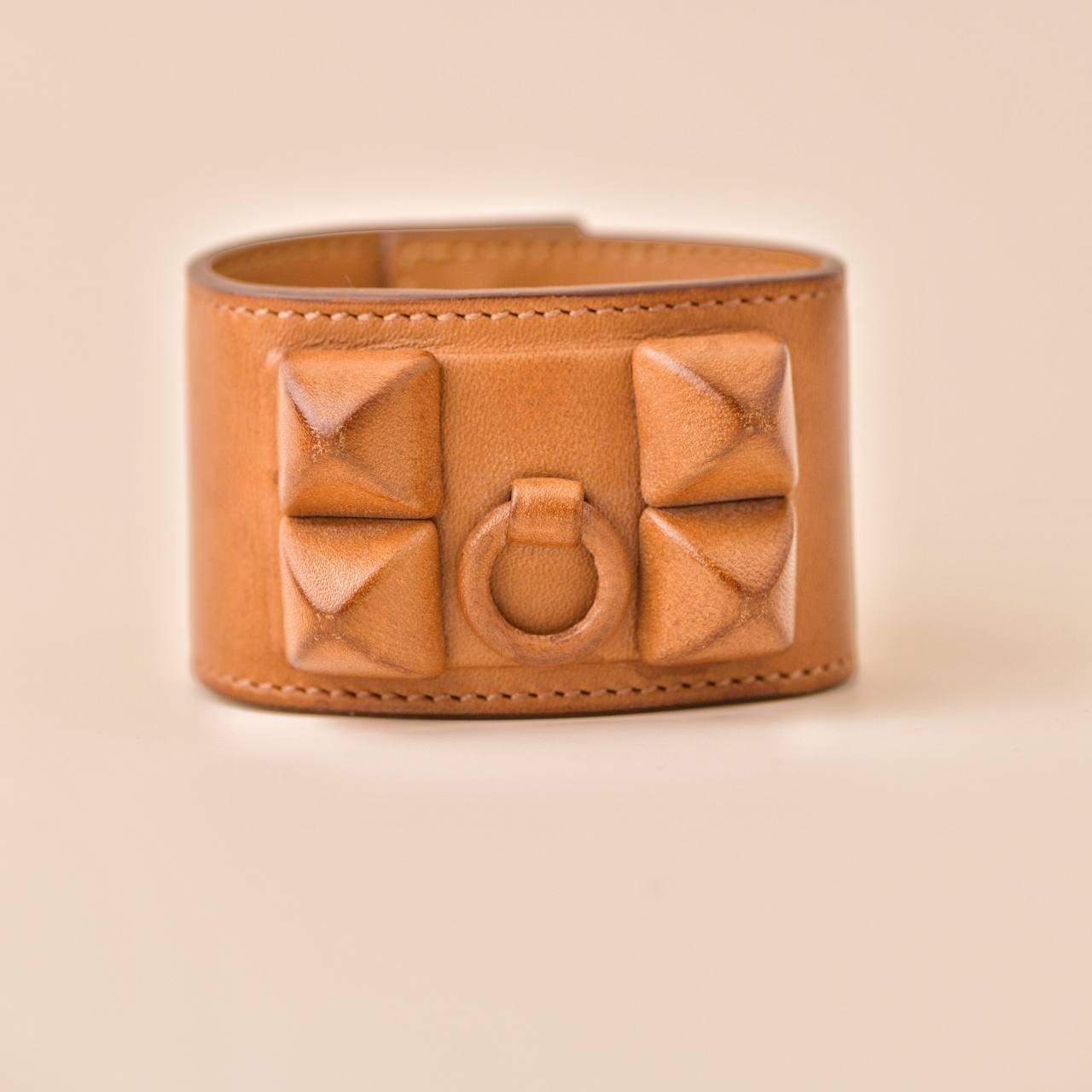 da uomo o donna Collier de Chien Shadow Cuff T2 in pelle di Hermès in vendita
